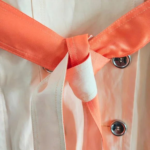 BLACK RIVET Double Breasted Trench Coat - Picture 7 of 16